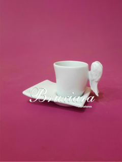 Xícara c/pires Anjo - Bruxiara Porcelanas