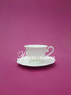 Xícara c/pires Maldivas - Bruxiara Porcelanas