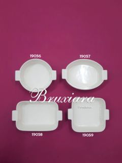 Travessinha Retangular c/alça - Bruxiara Porcelanas