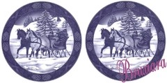 55242 Natal com borda cavalos - Bruxiara Porcelanas