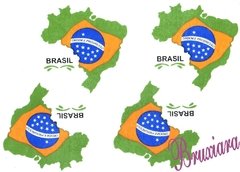 55065 Bandeira Mapa do Brasil