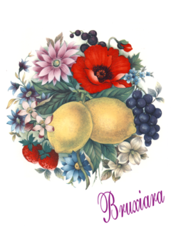 55560(C) Frutas com flores