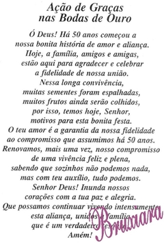 55600 Oração Ação de Graças nas Bodas de Ouro