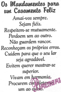 55630 Oração Os mandamentos para um casamento feliz - comprar online