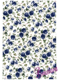 70017(59) Tapete Floral Azul