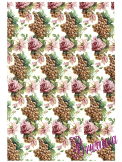 70017(60) Tapete Floral c/uvas