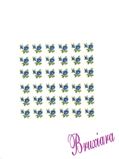 80041(C) Rosas Azuis Mini