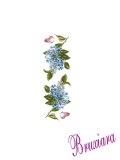 90081(C) Flor Azul c/borboleta - Bruxiara Porcelanas