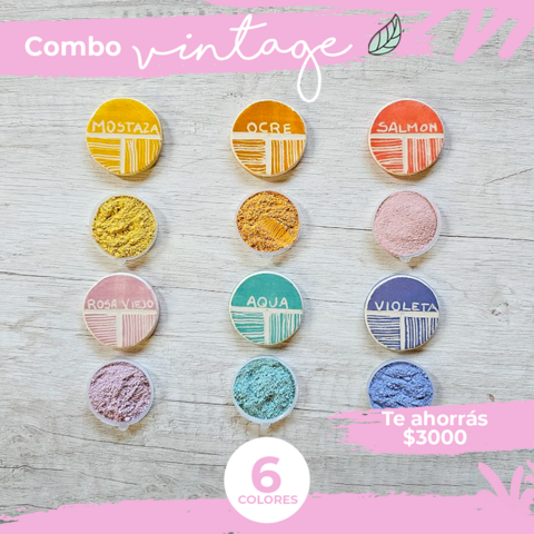 COMBO VINTAGE 8 Colores + Instructivo y Tutorial de Regalo