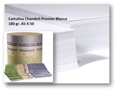 Cartulina Chambril Premier Blanca 180 gr. A5 X 50 hojas