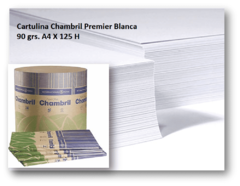 Cartulina Chambril Premier Blanca 90 grs. A4 X 125 H