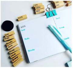 Sello Ponte Rey Set Bullet Journal - Mes + Semana en internet