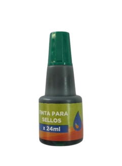 Tinta para sellos al agua Verde 24 ml.