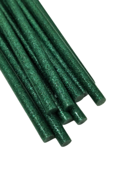 Barra de Silicona 7 mm. Gliter Verde