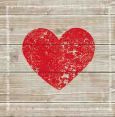 Servilleta decorada Importada 33 x 33 cm - CORAZÓN 1 - comprar online