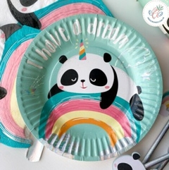 PLATO DE POLIPAPEL 17 cm PANDA (metalizado) x 6 u en internet