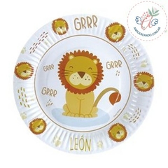 PLATO DE POLIPAPEL 17 cm LEON x 6 u