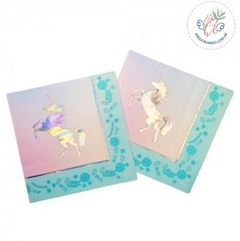 SERVILLETA DE PAPEL UNICORNIO IRIDISCENTE x 12 u