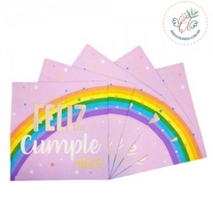 SERVILLETA DE PAPEL ARCO IRIS x 20 u