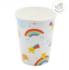 VASO DE POLIPAPEL NUBE Y ARCO IRIS 266 cc x 6 u