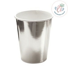 VASO DE POLIPAPEL PLATEADO 266 cc x 6 u