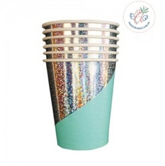 VASO DE POLIPAPEL CELEBRA CELESTE 266 cc x 6 u