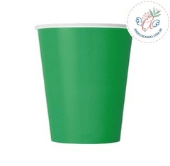 VASO DE POLIPAPEL VERDE OSCURO 266 cc x 6 u