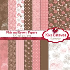 KE - Pink & Brown Paper