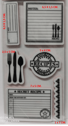 Sello de Goma 4x8" 1253 - RECETAS - comprar online