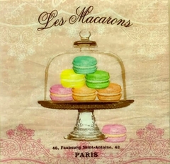 Servilleta decorada Importada 33 x 33 cm. Macarons