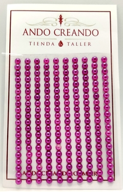 1/2 Perla Adhesiva 3 mm MORADO