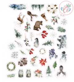 STICKERS SURTIDOS INVIERNO x 40 stickers