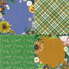 PAPEL SCRAPBOOKING 160 GR *GIRASOLES Y FLORES* 24 HOJAS 15,2X15,2 CM en internet