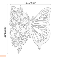 Troquel Mariposa Floral 15 x 12,5 cm - comprar online