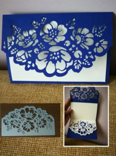 Troquel Borde p/tarjetas Flores 11,5 x 6,5 cm. - Ando Creando - Tienda & Taller