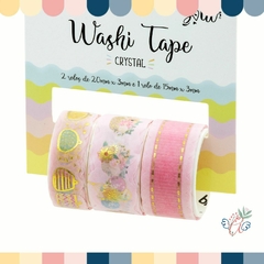 Washi Tape Cristal Foil 15/20 mm x3m Blíster x 3 diseños