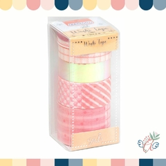 Washi Tape Candy Rosa x 6 diseños