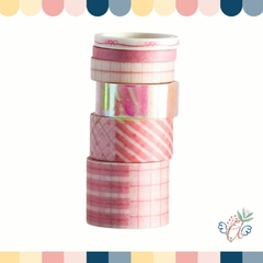 Washi Tape Candy Rosa x 6 diseños - comprar online