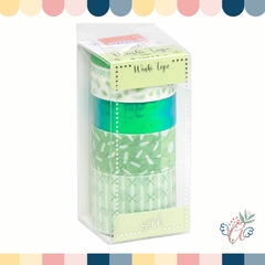 Washi Tape Candy Verde x 6 diseños