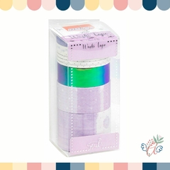 Washi Tape Candy Violeta x 6 diseños