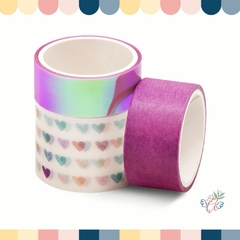 Washi Tape Enjoy Color Pink x 6 diseños - comprar online