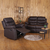 Sillon Reclinable 1 Cuerpo Beverly Negro/Marrón/Gris - Corfam - Sabemos de muebles