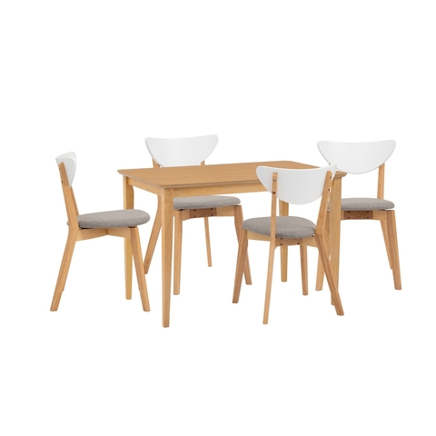 Juego De Comedor 110cm Naida 4 Sillas