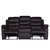 Sillón Reclinable 3 Cuerpos Beverly Negro/Marrón/Gris - tienda online