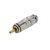 Plug MXT RCA Profissional 6 mm em Metal Preto Ponta Dourada - AC1725