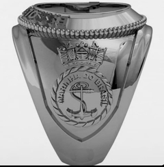 Anel armada da escola naval em prata de lei (950) - loja online