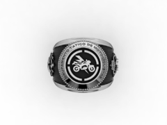 Anel do grupamento tático de motociclistas em prata de lei - Ginglass Joias3D – Modelagem3D - Prototipagem