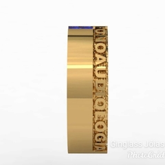 Aliança linha solis fonoaudiologia em ouro 18k - Ginglass Joias3D – Modelagem3D - Prototipagem