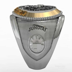 Anel do apoio tatico em prata com ouro - Ginglass Joias3D – Modelagem3D - Prototipagem