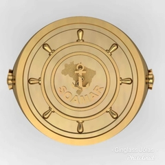 Anel da sociedade  amigos da marinha (soamar) em ouro (750) 18k - comprar online